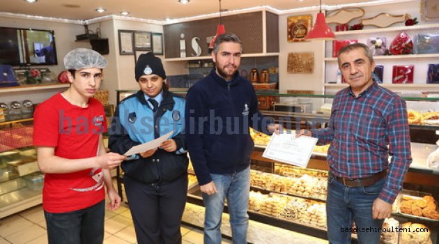 Başakşehir’de dükkanlara hijyen sertifikası